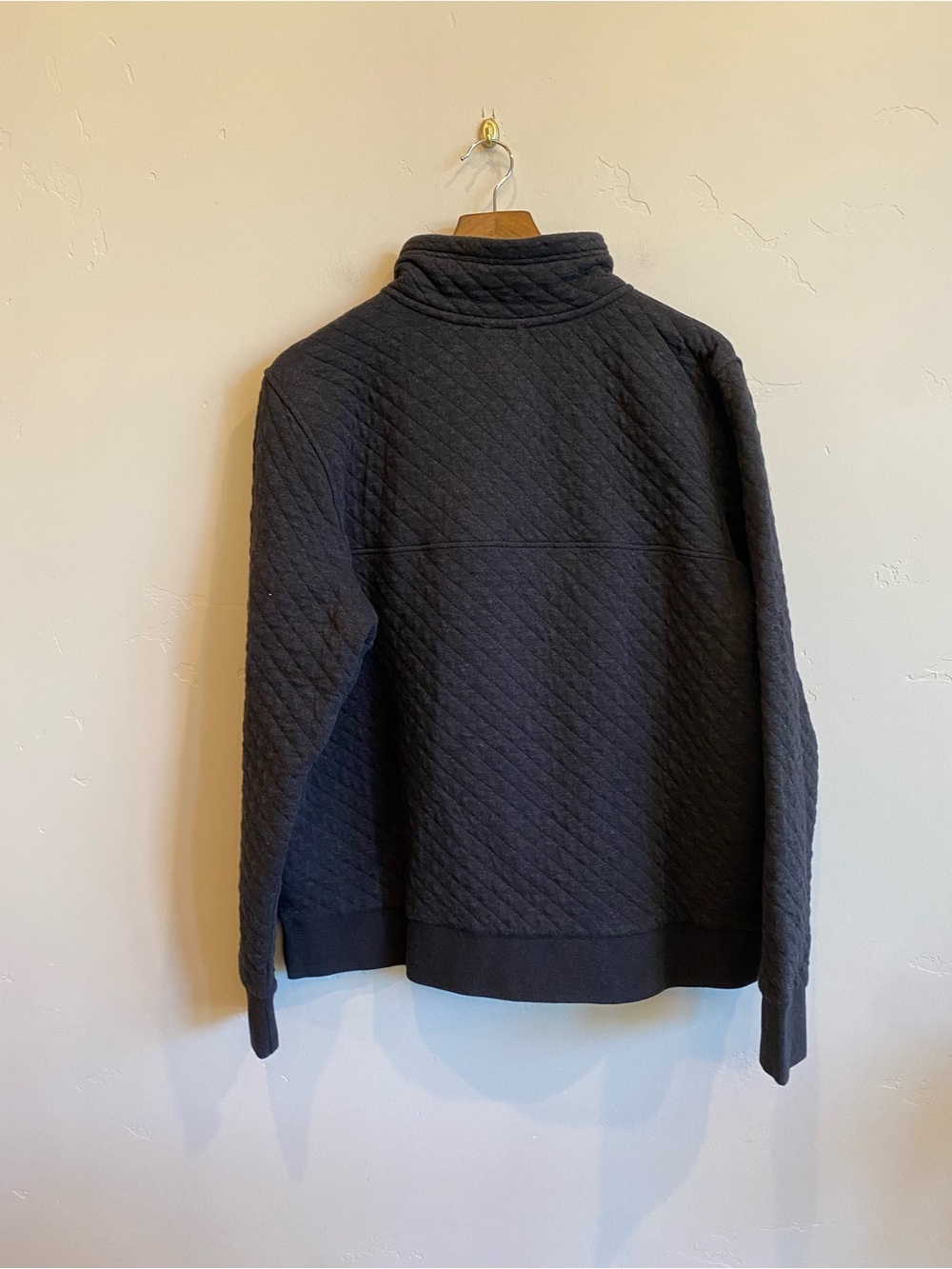 PATAGONIA Heathered Black & Green Organic Cotton Blend Quilt Snap T Pull Over - Picture 10 of 10